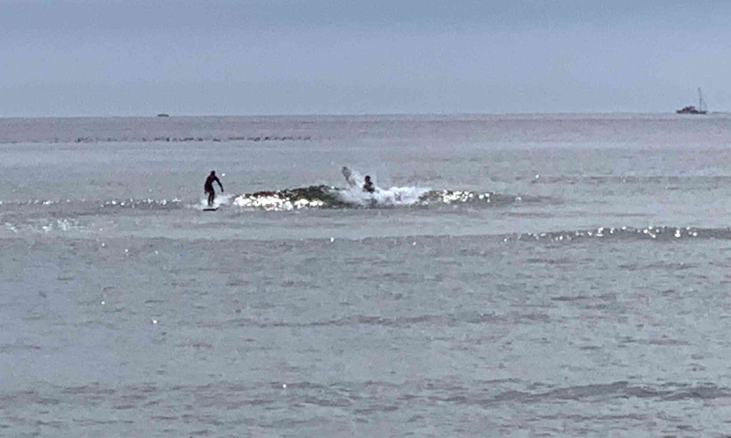 Surfing Popham Beach